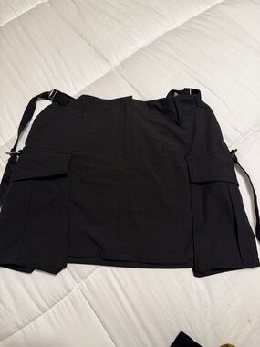 Forever 21 Black Utility Cargo Mini Skirt